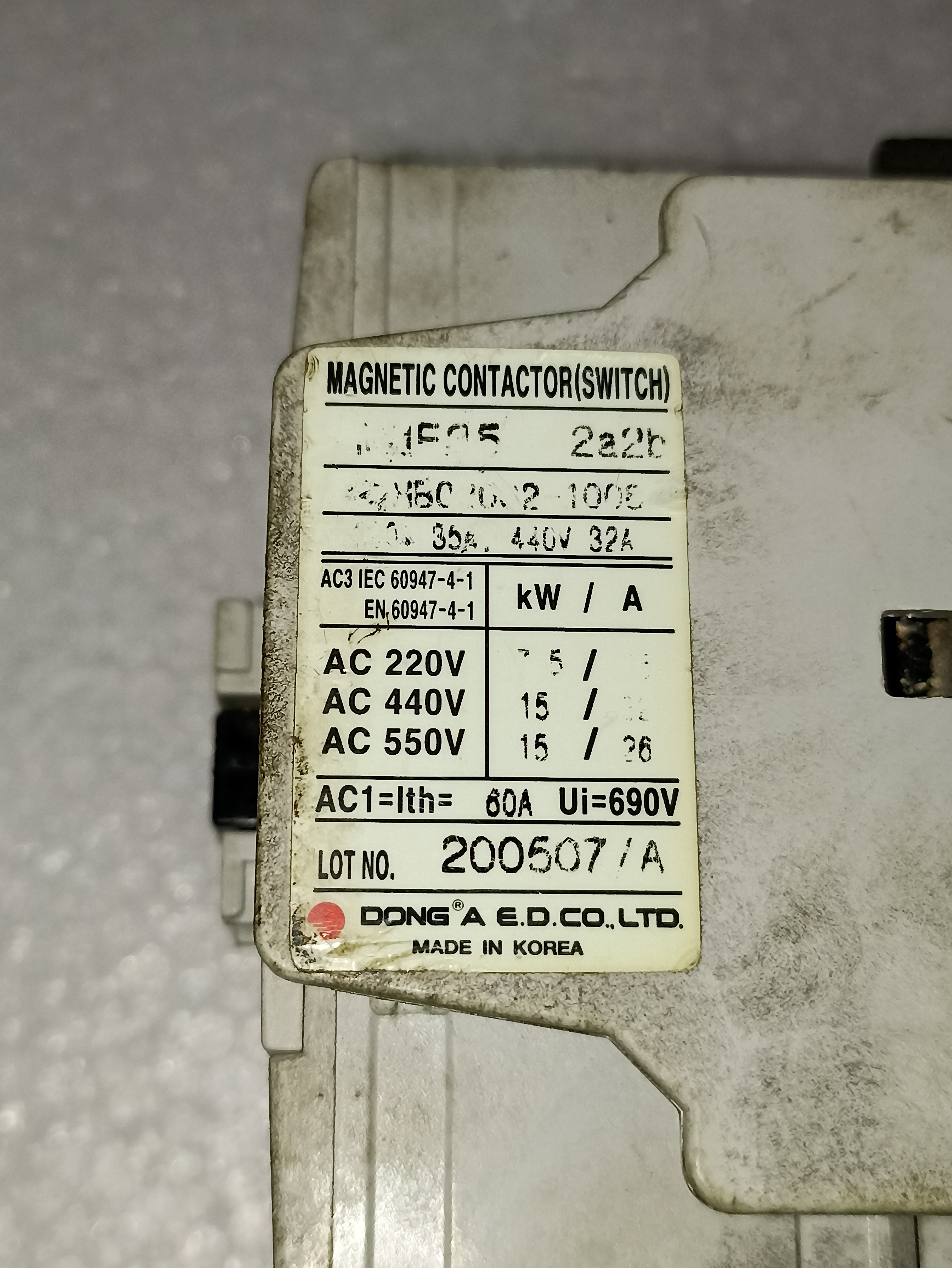 Donga Muf-35 Contactor
