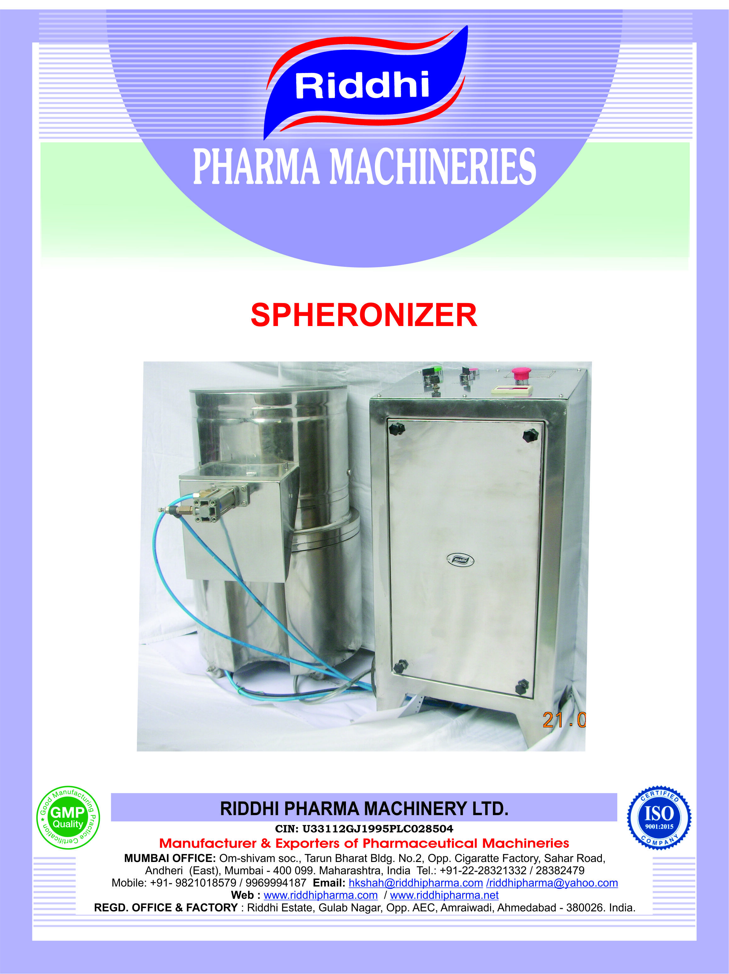 Pellet Making Machine (Spheriodiser) Capacity: Lab Model To Production Model Kg/hr