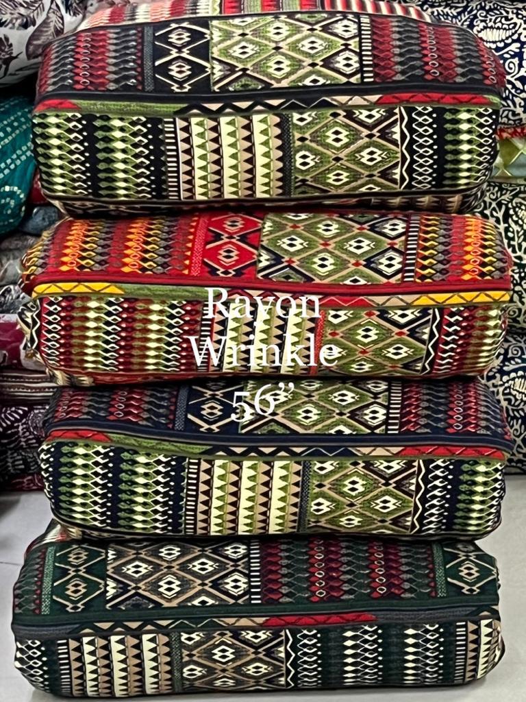 Rayon Rinkal Big Panna Use For Kurti And Dress Febric - Color: Multicolor