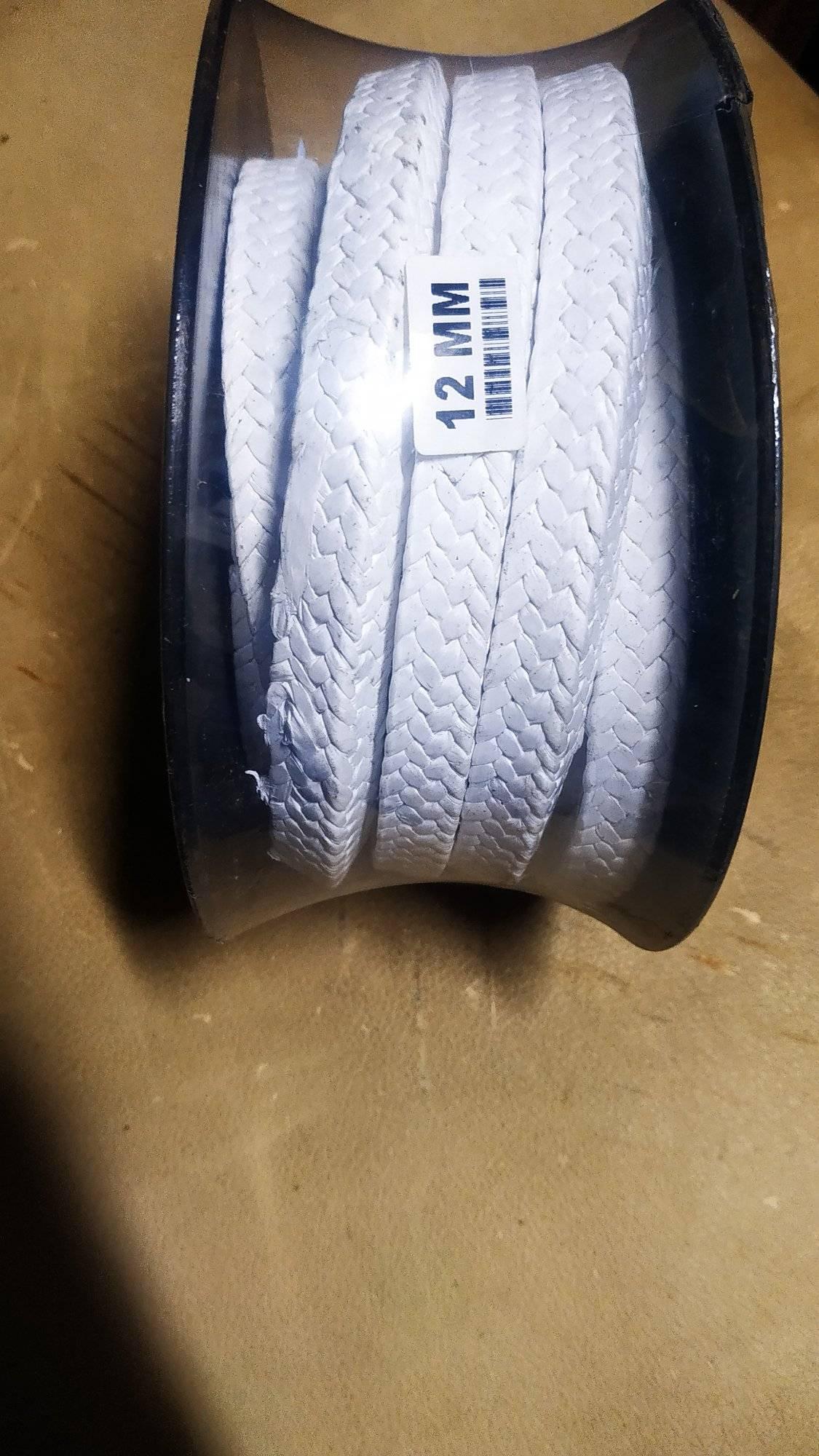 Pure Ptfe Gland Packing Rope - Polypropylene, Custom Dimensions Available, Braided Style, Industrial Use, Weight 1 Kg, Color White