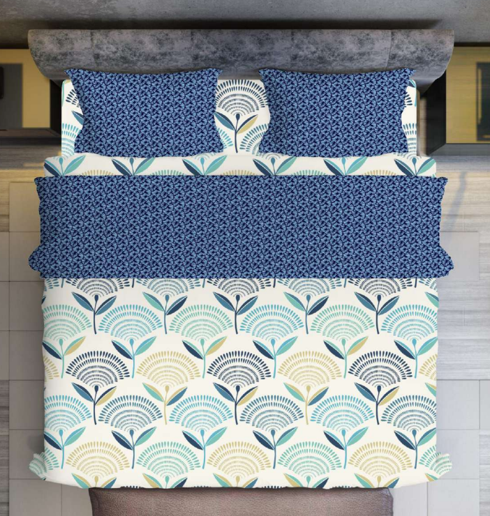 King Size Cotton Bedsheet (Code-x100) - 108x108 Inch | Available In Fitted And Flat, Multiple Elegant Designs