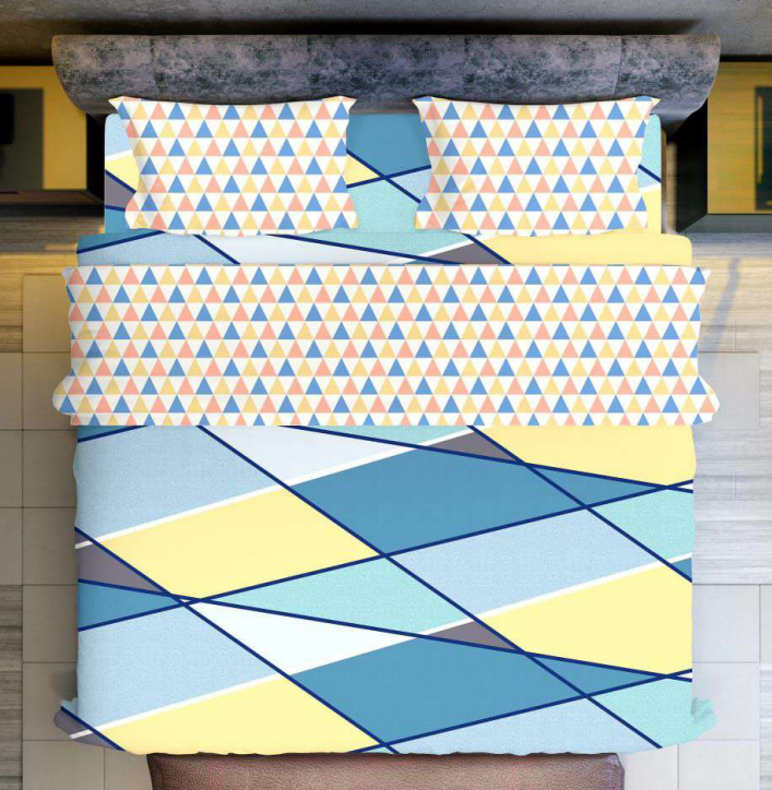 King Size Cotton Bedsheet (Code-x100) - 108x108 Inch | Available In Fitted And Flat, Multiple Elegant Designs