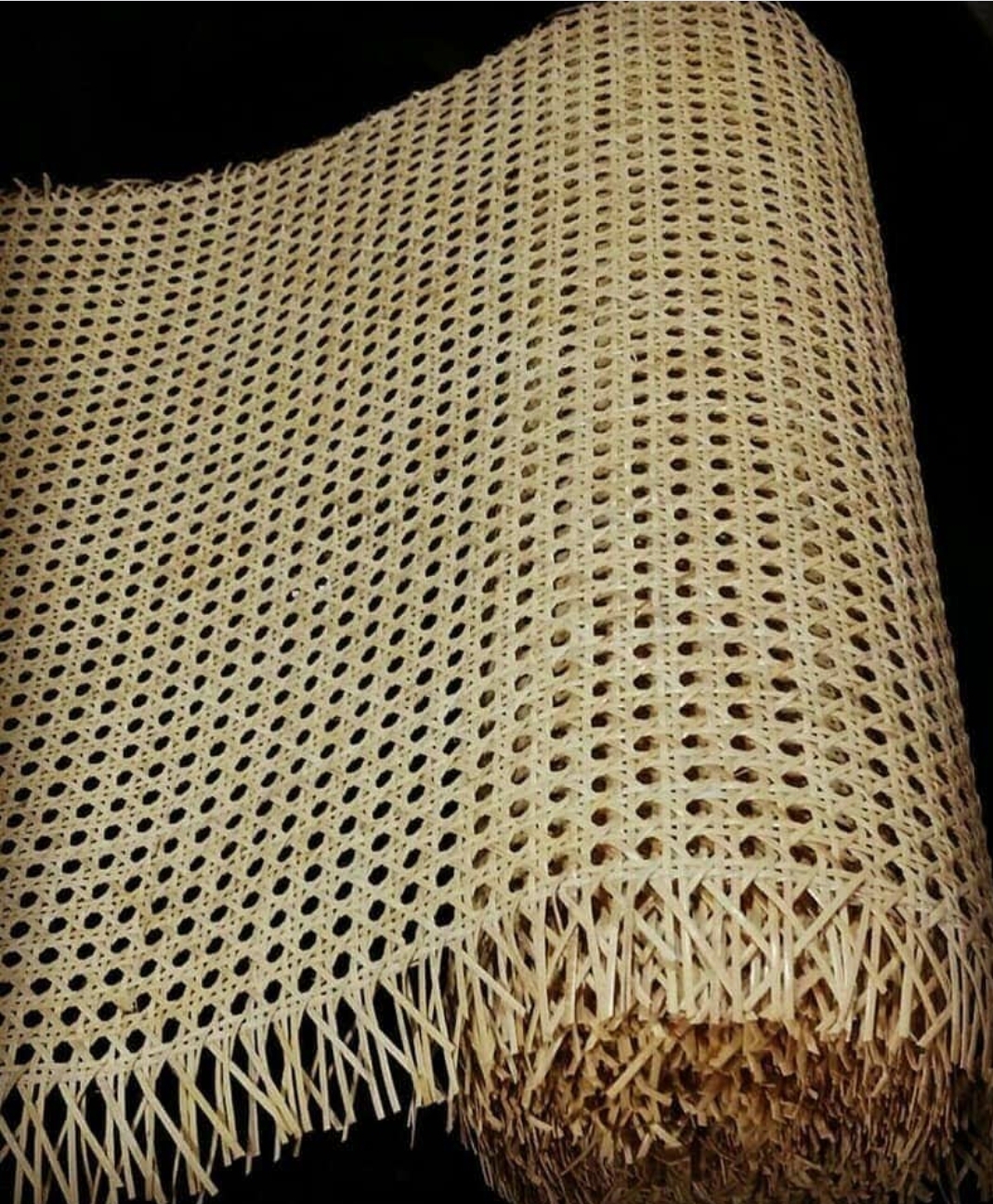 Natural Rattan Cane Webbing - 1mm Thick, Natural Beige Color | Lightweight, Breathable, Durable, Handwoven, Ideal For Furniture Crafts