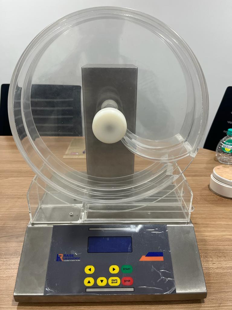 Digital Friability Tester - Transparent Acrylic Drum, Real-time Rpm Display | Auto Sample Dispensing, Splash-proof Panel, Comprehensive 20x4 Lcd