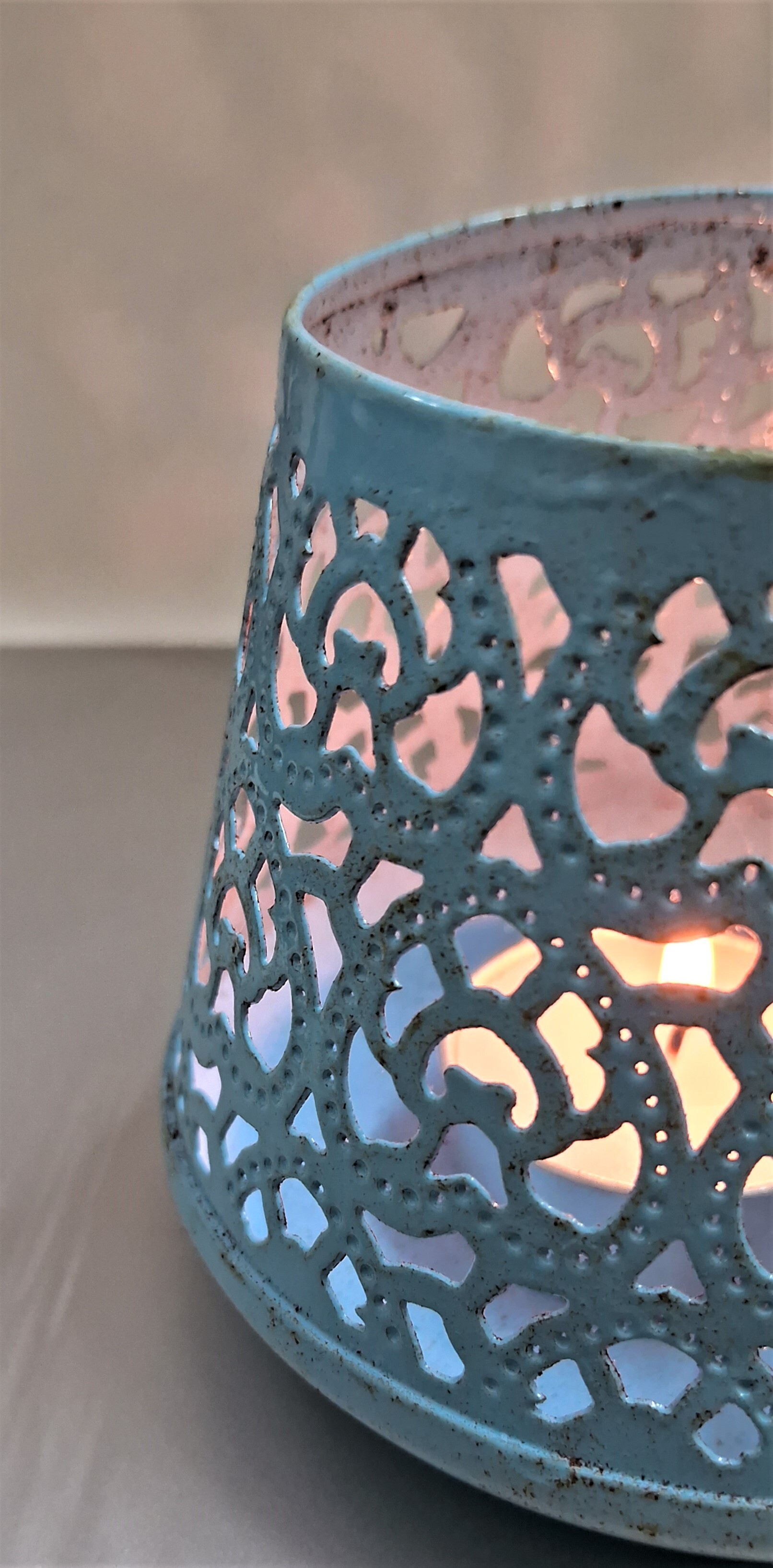 Candle Votive - Iron Metal 9x9x9 Cm | Handmade Decorative Modern Arts Style Unique Finishing Ideal For Elegant Home Dã©cor