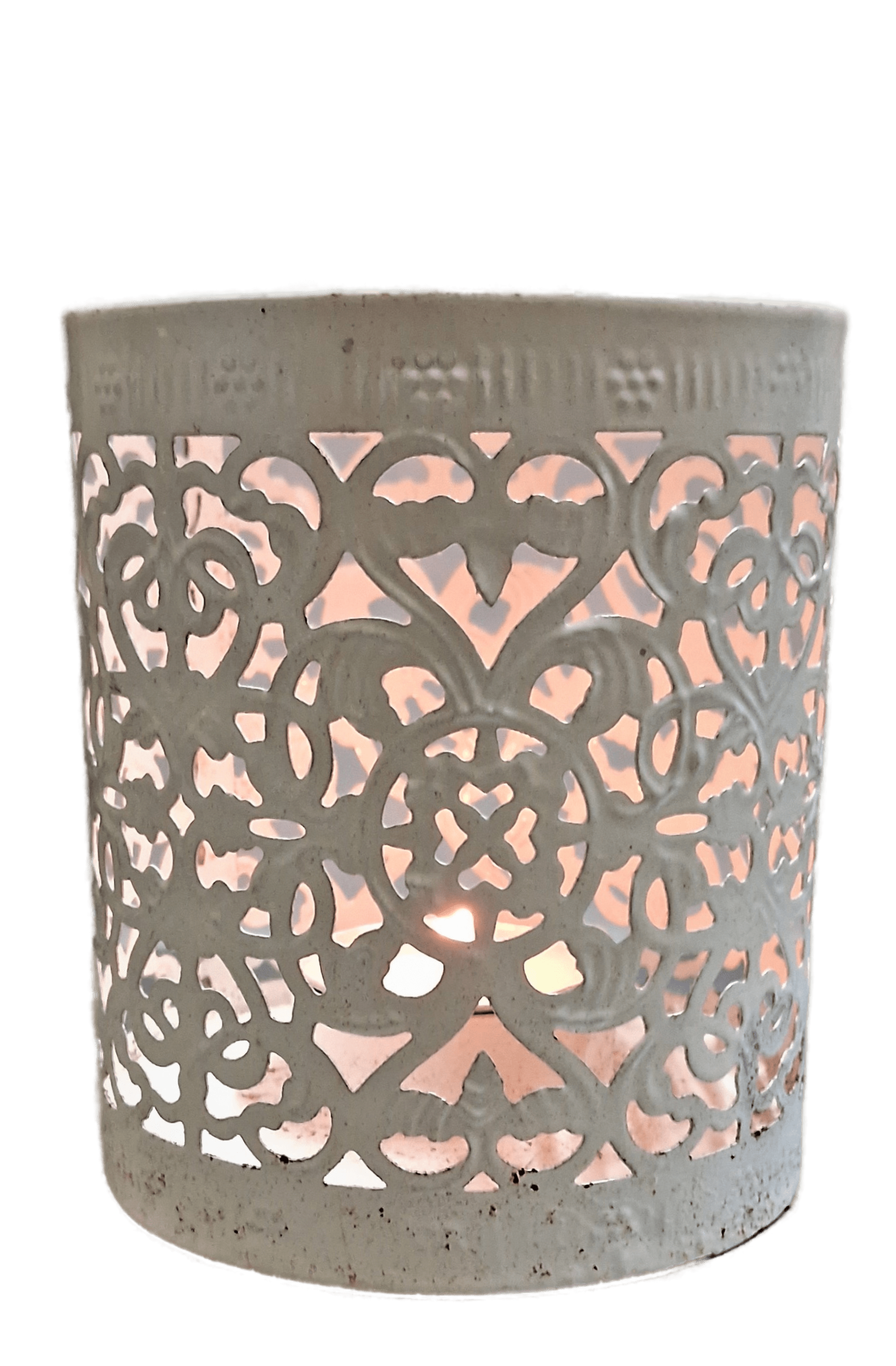 Candle Holder 1 - Metal Iron, Height 10cm, Diameter 9cm | Handmade Decorative Design, Modern Arts Style, Unique Finishing