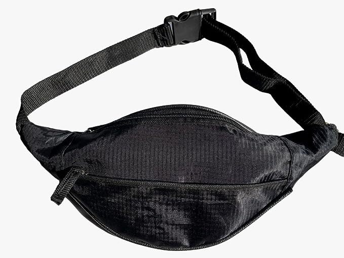 President Waist Bag For Men And Women - Durable Material 30x16x8 Cm Black | Adjustable Strap Large Capacity Multi-use Design