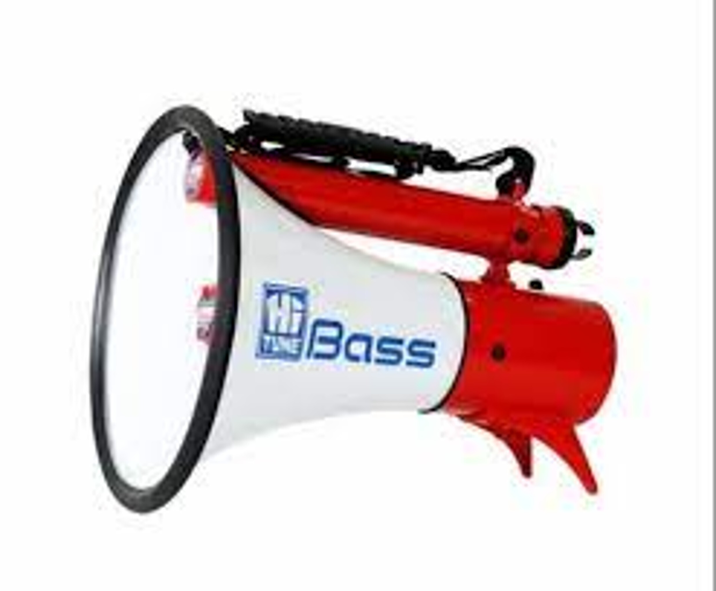 Pa Amplifier With Microphone And Horn Speaker - Red & White | 12v Dc Car Siren System With Three Tone Siren, Sound Control & Push To Talk Mic