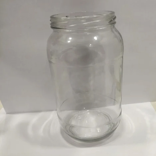 Ghee Glass Jar 1 Kg - Toughened Glass, Customizable Size, Transparent Color | Scratch-Resistant, Non-Reactive, Ideal for Commercial Use