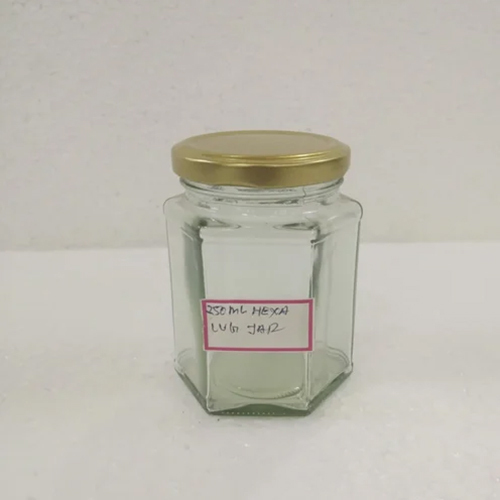 Hexa Glass Jar - Toughened Glass, Customized Sizes | Durable, Stackable Design for Industrial Use, Easy to Clean and Maintain