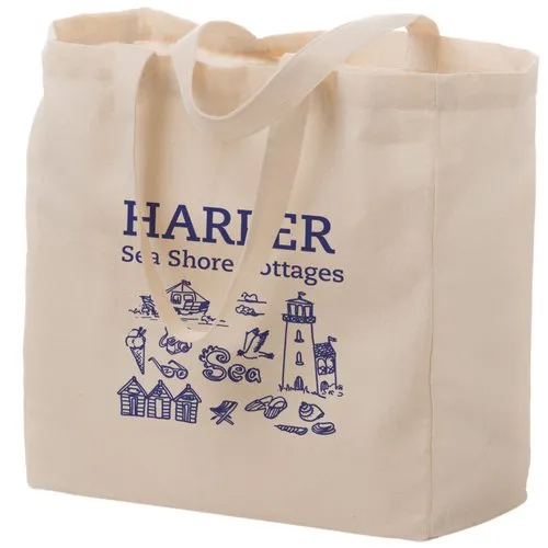 Cotton Canvas Shopping Carry Bag - Cotton Material Modern Design Various Colors Available | Stylish Durable Eco-friendly Alternative