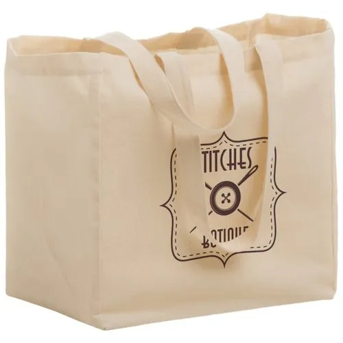 Cotton Canvas Shopping Carry Bag - Cotton Material Modern Design Various Colors Available | Stylish Durable Eco-friendly Alternative