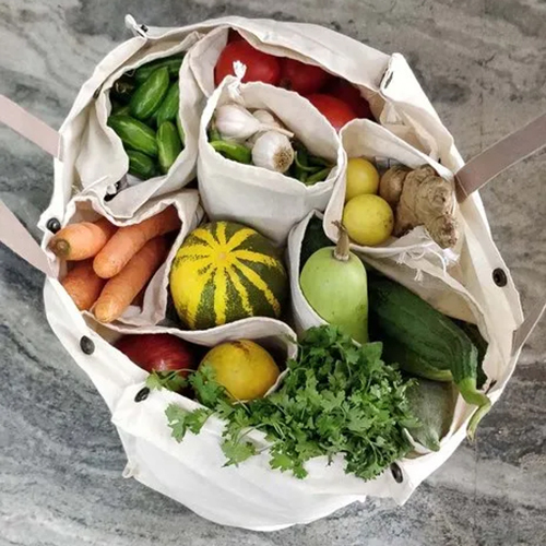 Cotton Canvas Vegetable Bag - Color: Different Available