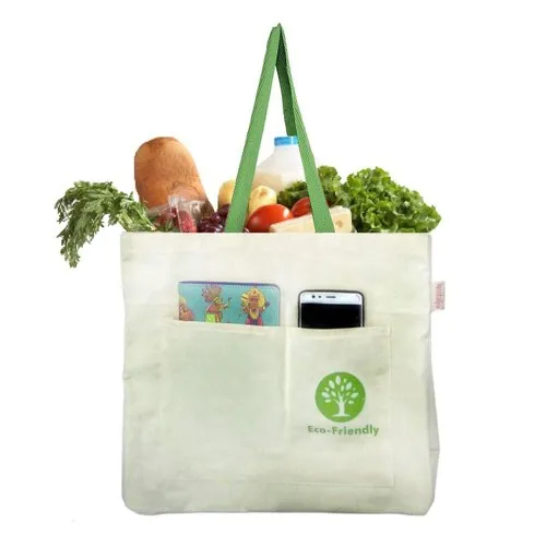 Cotton Canvas Vegetable Bag - Color: Different Available