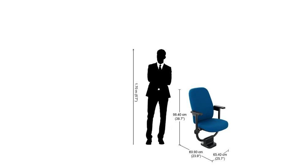Auditorium Chair - Durable Upholstered Fabric | Ergonomic Design, Stackable, Easy To Clean