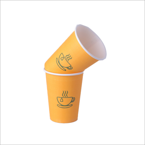 Coffee Cup - Paper & Other Material , Modern Design, Yellow Color, Multiple Sizes and Capacities Available