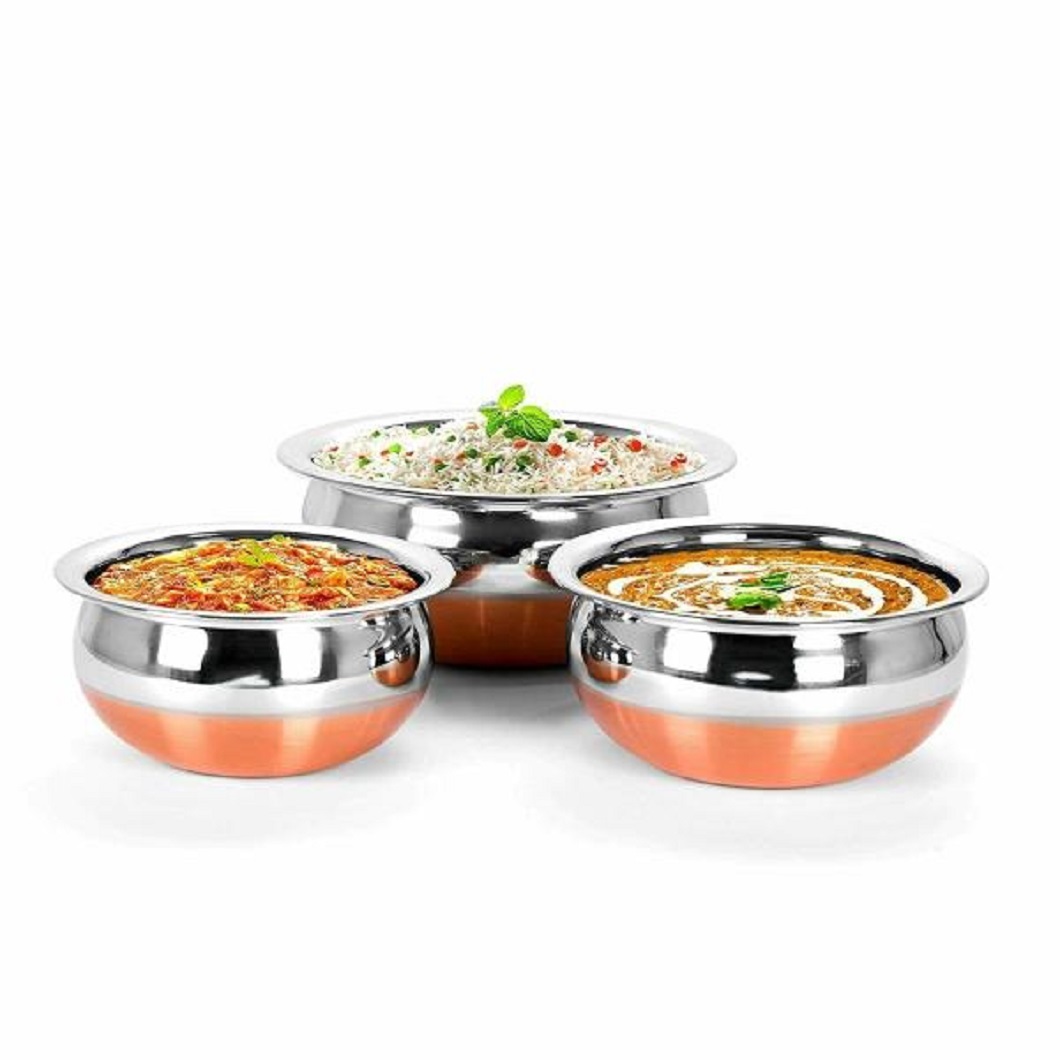 Stainless Steel Copper Bottom Handi