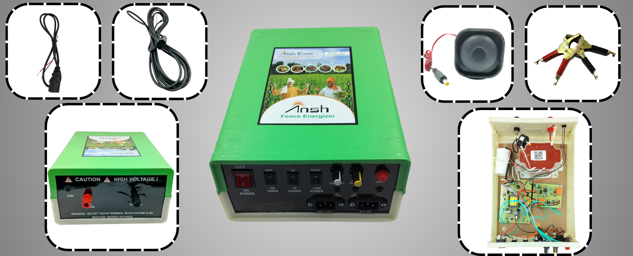 Ansh Solar Zatka Machine A12 - Color: Green & White