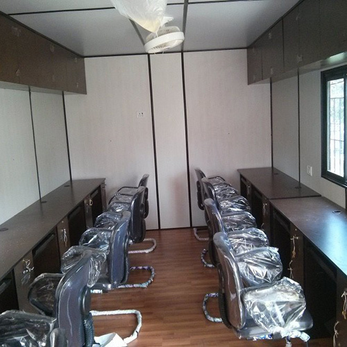 Office Cabin - Container Build , High Wind Resistance with PVC Doors & Sliding Windows