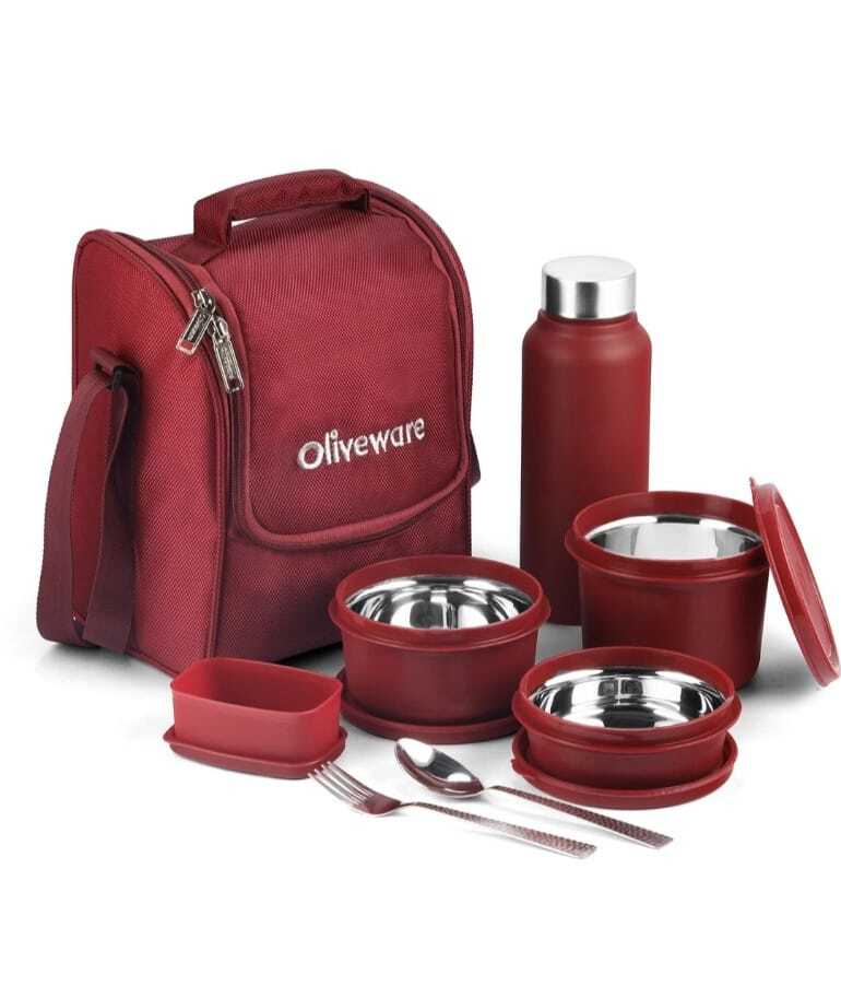 Red Black Blue Oliveware Teso Lunch Box