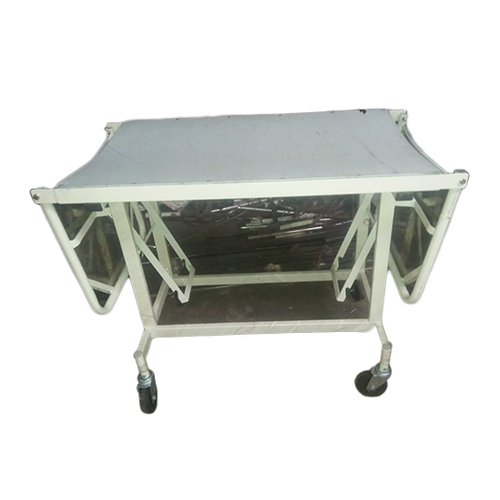 Double Fold Stretcher Trolley - Durable Steel Construction, Different Sizes Available | Indian Style Design, Comfortable Cushioning, Easy to Store and Transport