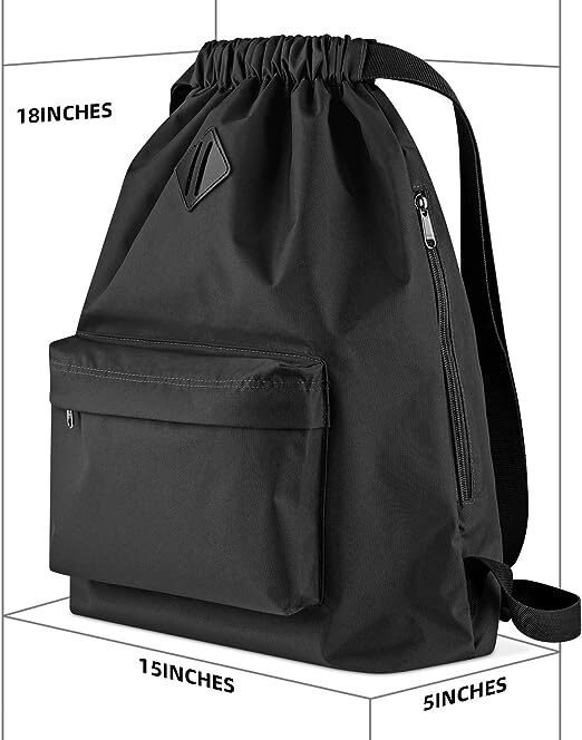 Drawstring Backpack Water Resistant String Bag