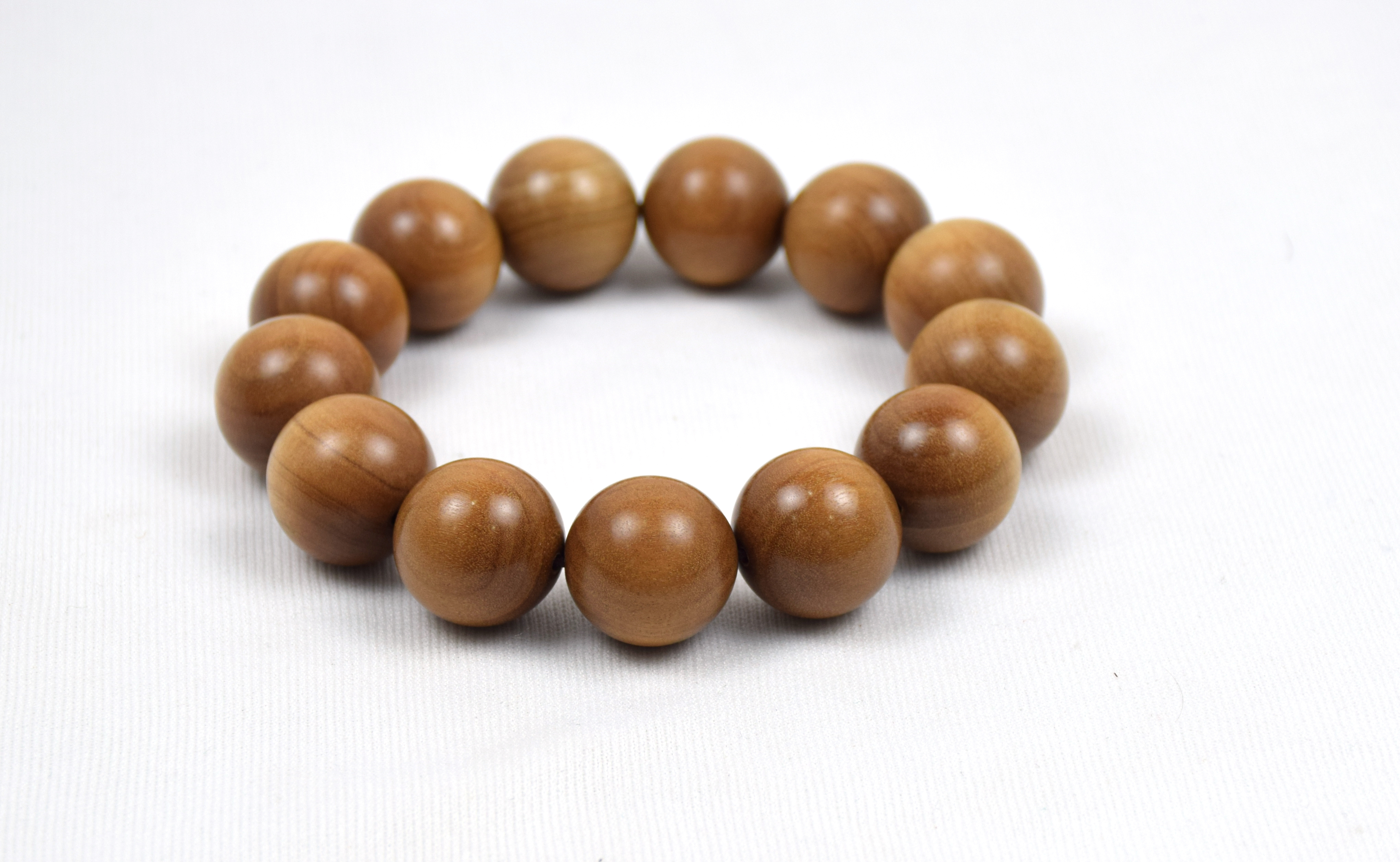 Sandalwood Japa Mala - 6mm To 20mm Sizes | Handmade Natural Brown Wooden Beads, Carved By Master Craftsmen, Perfect Religious Gift