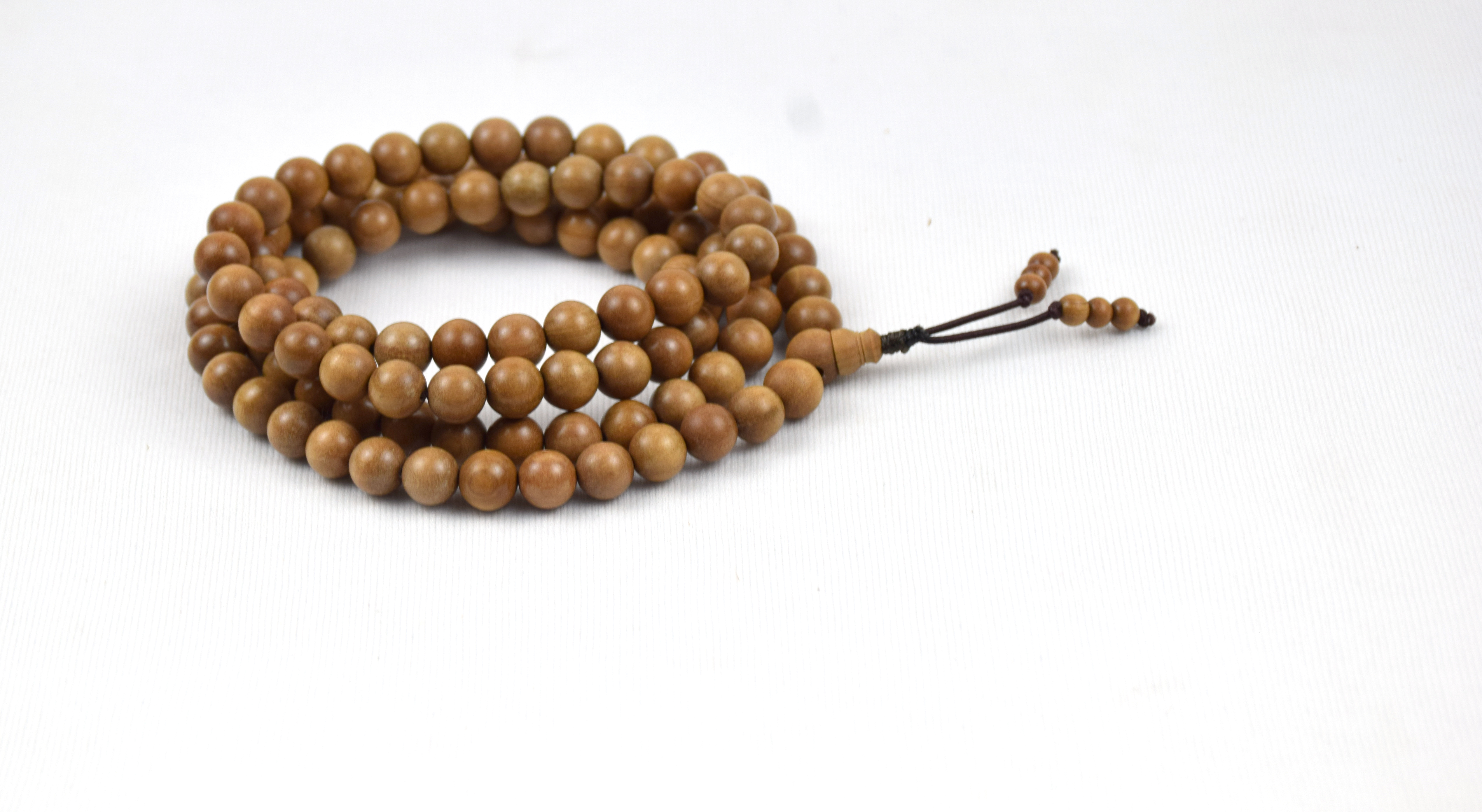 Natural Wood Color Original Sandalwood Japa Beads