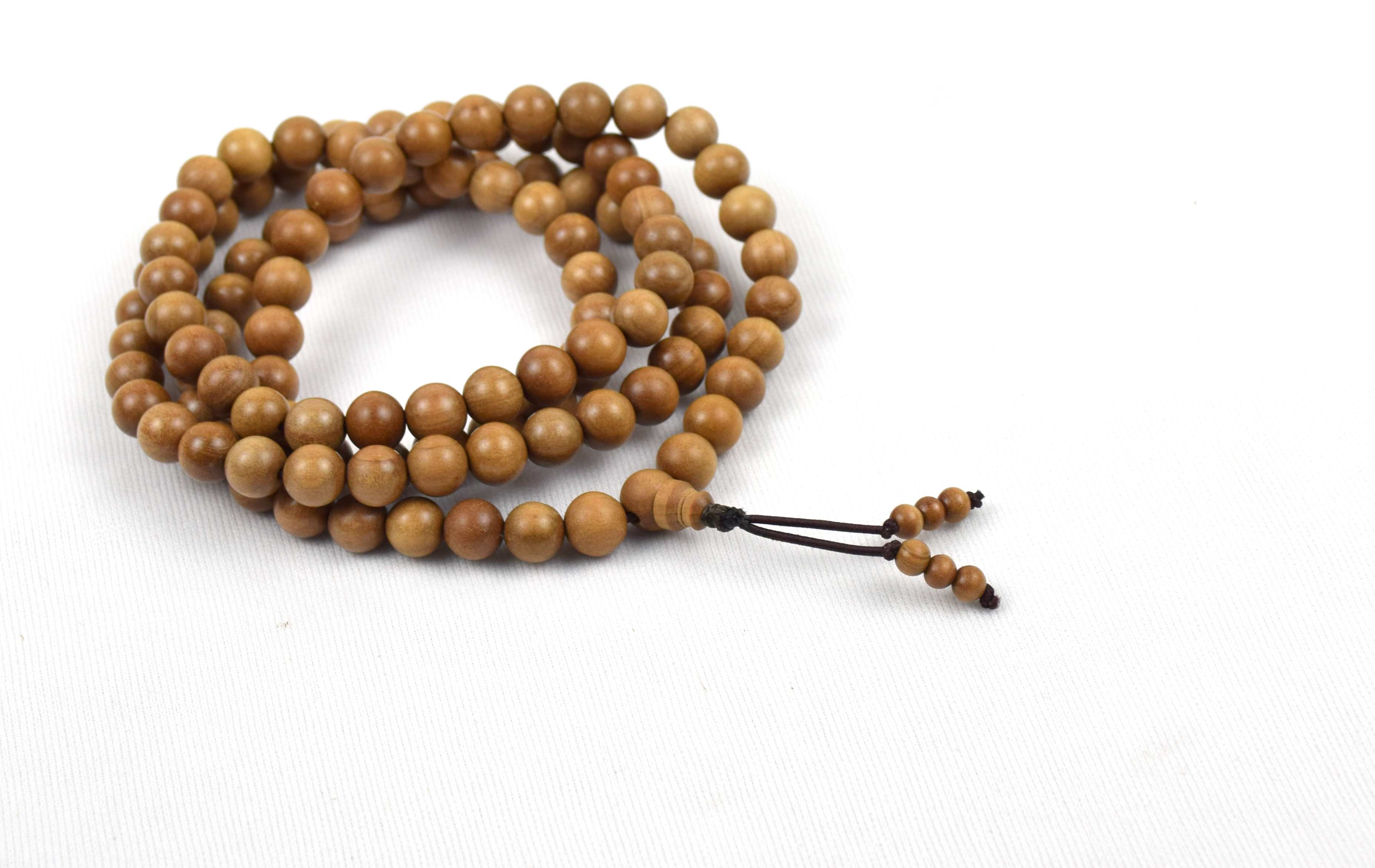 Natural Wood Color Original Sandalwood Japa Beads