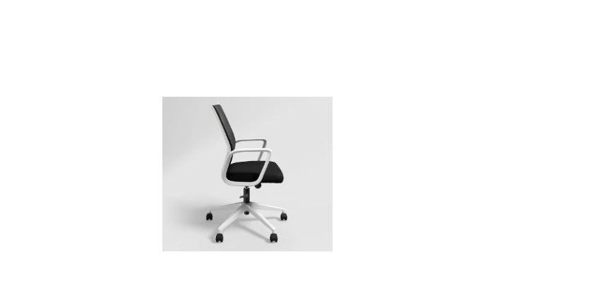 Designer Office Chair - Knitted Fabric, (W)=75.6 X (H)=88.5 - 98.5 X (D)=75.6 , Black Ink Color, Lightweight 13kg, 1-year Warranty