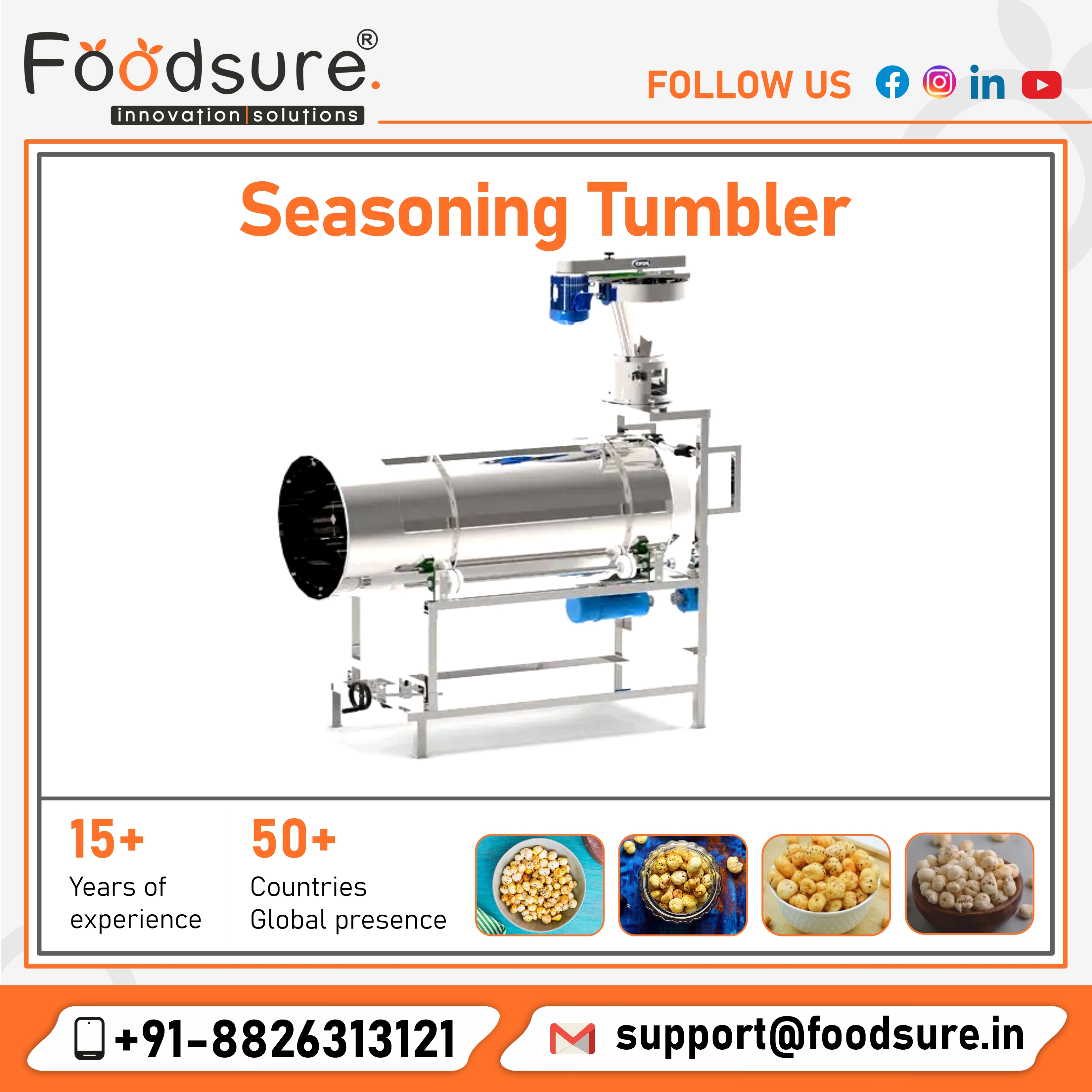 Fully Automatic Roasted Makhana Making Machine - Capacity: Upto 500 Kg Kg/hr