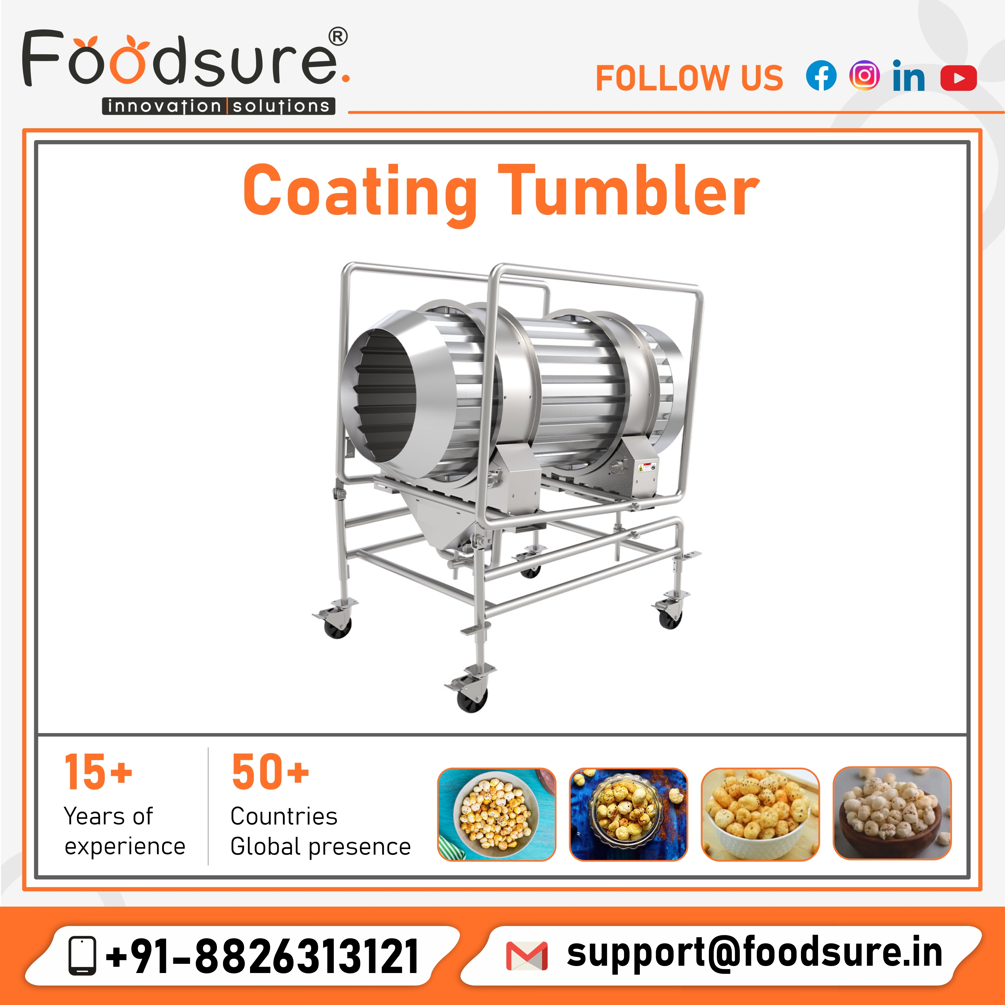 Fully Automatic Roasted Makhana Making Machine - Capacity: Upto 500 Kg Kg/hr