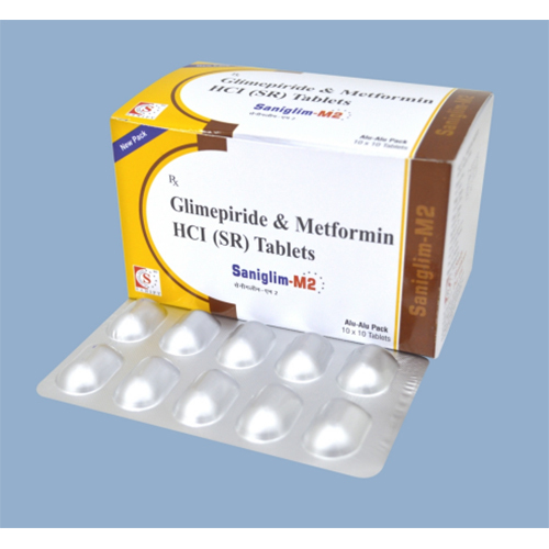Saniglim-m 2 Tablet Ingredients: Glimepiride 2mg + Metformin 500mg Sr