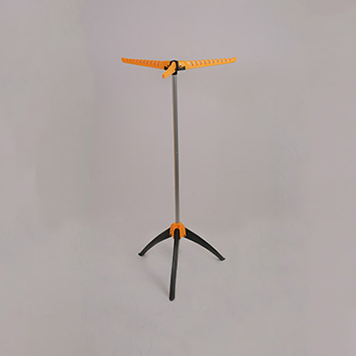 Silver-Orange-Black 66X130X57Cm Powder Painting Steel Garment Rack