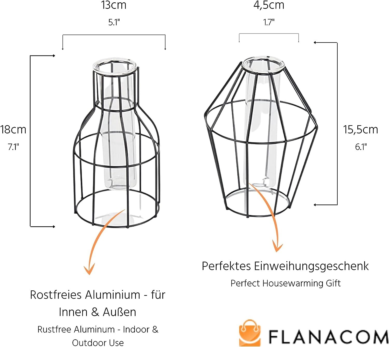 Flower Vase 3 - Color: Black