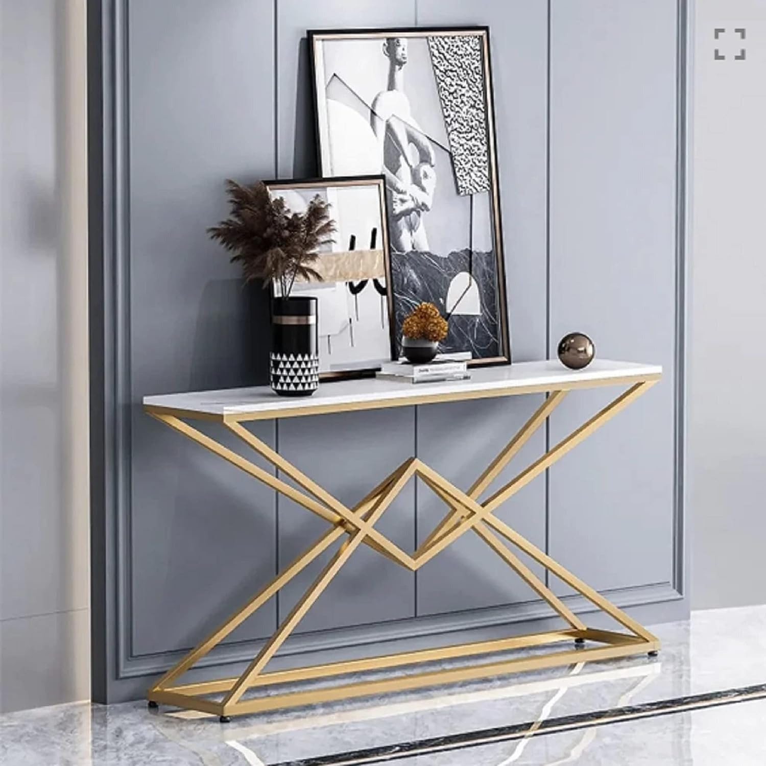 Side Table 3 - Color: Marble And Gold