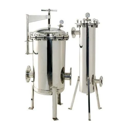 Silver Stainless Steel Micron Filter Housing