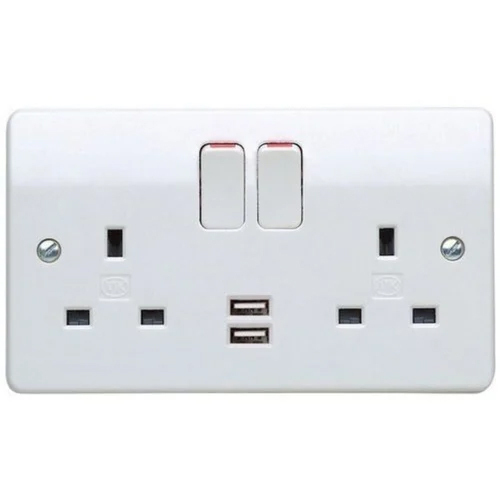 White Power Outlet Socket