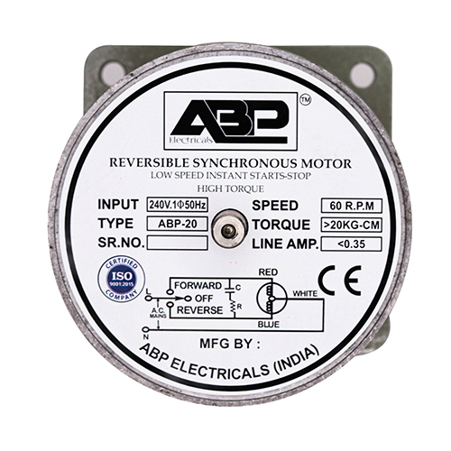 20Kg Synchronous Motor Phase: Single Phase