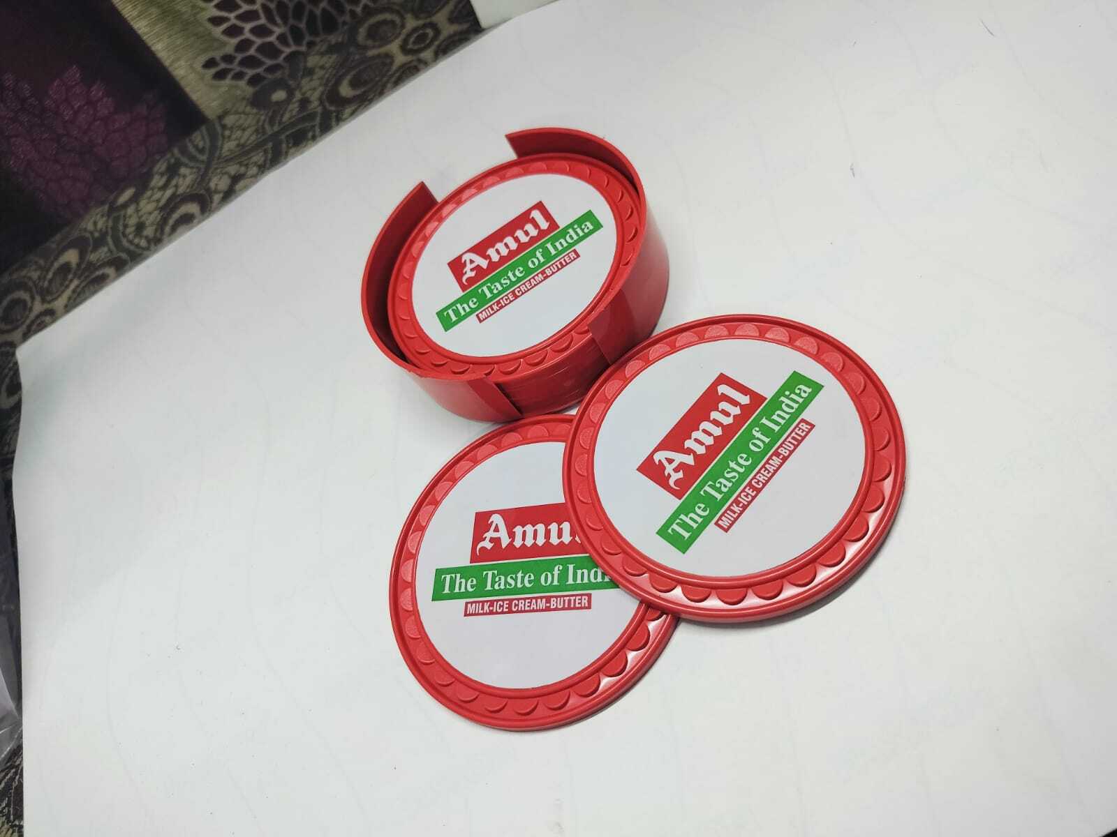 Promotional Tea Coasters - Plastic Material, Different Sizes Available | Warranty Included, Perfect For Promotional Events And Giveaways