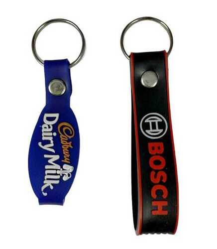 Blue And Black Silicon Rubber Key Chain