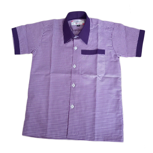 Girls School Shirt - 100% Cotton, Customized Sizing , Unisex Design With Washable And Breathable Plain Dyed Fabric