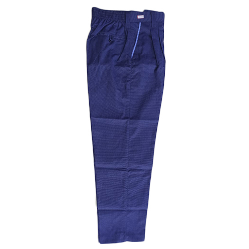 Boys Blue School Pants - 100% Cotton, Customizable Size, Unisex Design | Machine Washable, Plain Dyed, Stylish Comfort