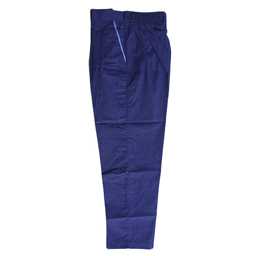 Boys Blue School Pants - 100% Cotton, Customizable Size, Unisex Design | Machine Washable, Plain Dyed, Stylish Comfort