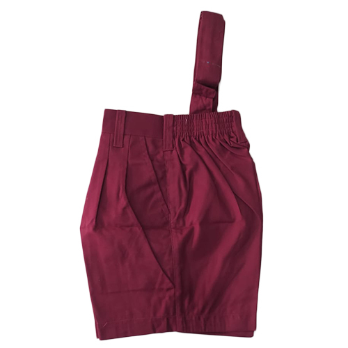 School Uniform Red Half Pant - High Quality Cotton, Customized Sizes | Unisex Design, Lightweight, Machine Washable