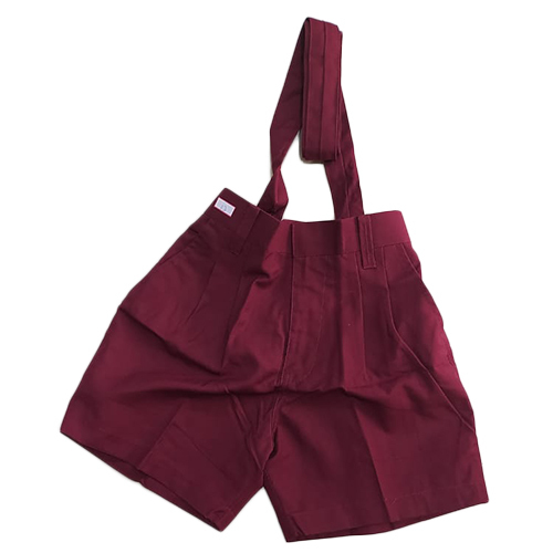 School Uniform Red Half Pant - High Quality Cotton, Customized Sizes | Unisex Design, Lightweight, Machine Washable