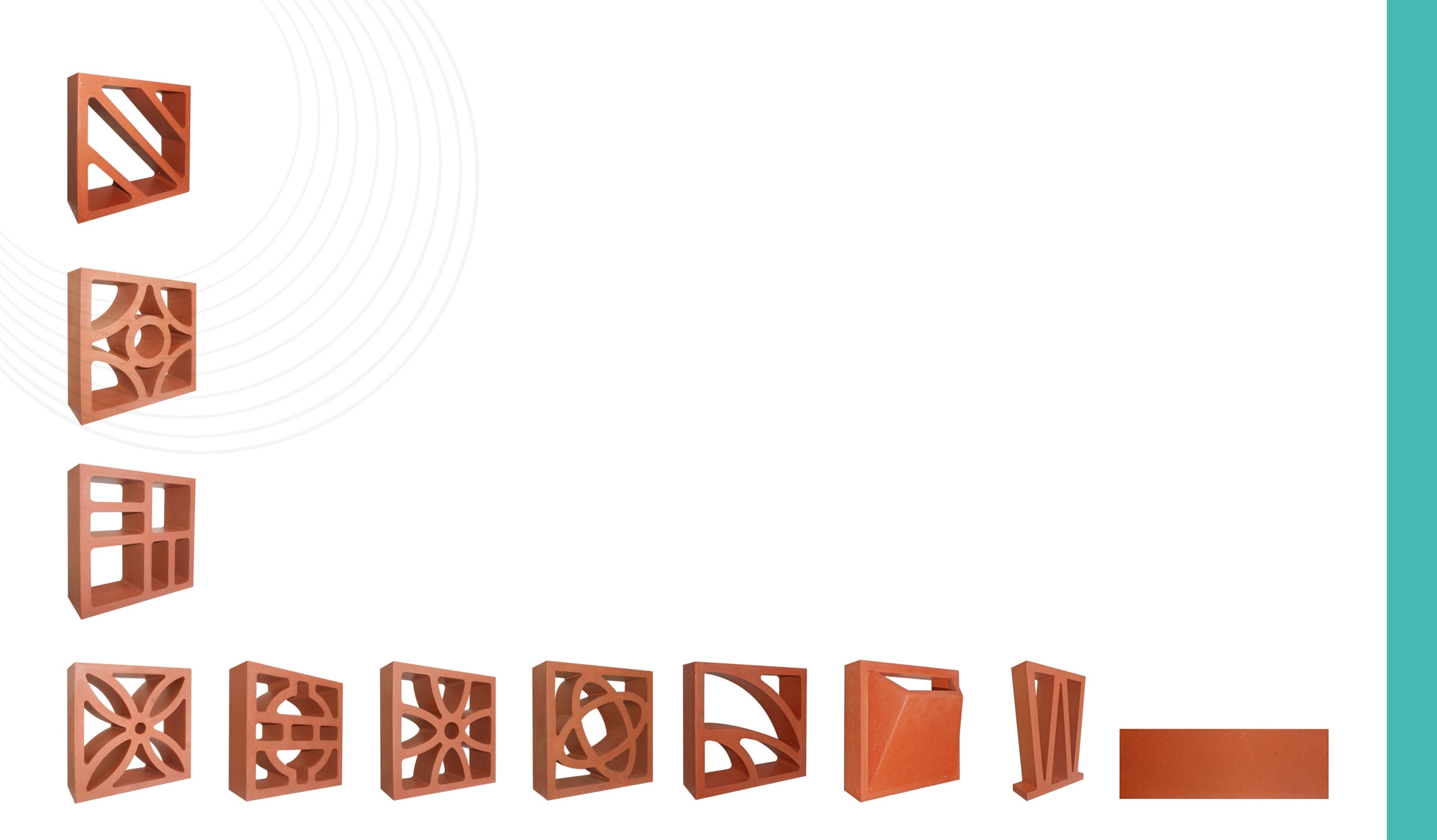 Clay Jali - Terracotta Clay, 5x5x2 Cm, Reddish-brown, 10 Kg Box, 4 Pcs/box | Intricate Patterns, Durable, Weather Resistant, Easy Installation, Lightweight