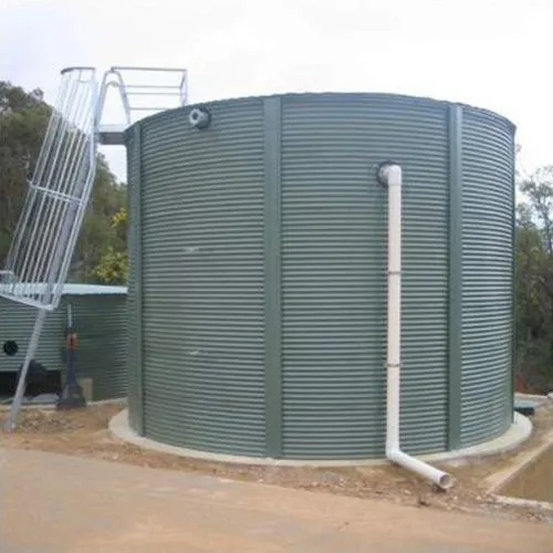 Corrugated Steel Tank - Galvanized Steel, 1000-5000L Capacity, Grey Color | Leak Proof, Ideal for Waste Water and Liquid Storage