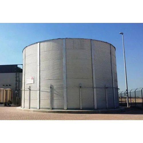 Zinc Aluminum Storage Tank - Steel, Cylindrical Double/Triple Layer, Silver | Leak Proof for Water, Waste, Chemicals/Oils Storage