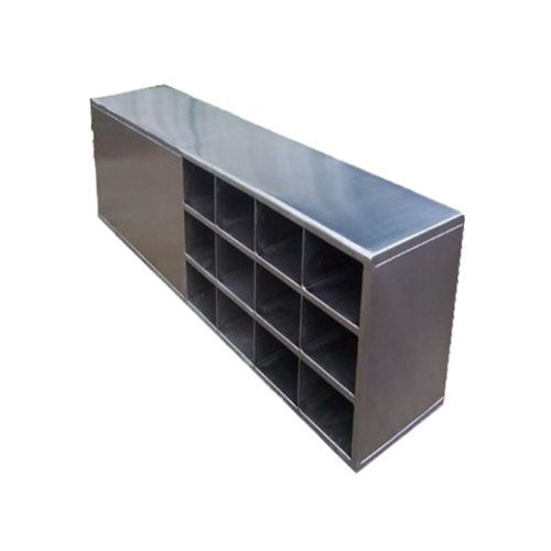 Stainless Steel Cross Over Bench - Color: Grey